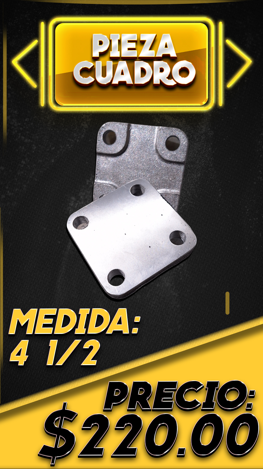 Pieza cuadro, 4 1/2