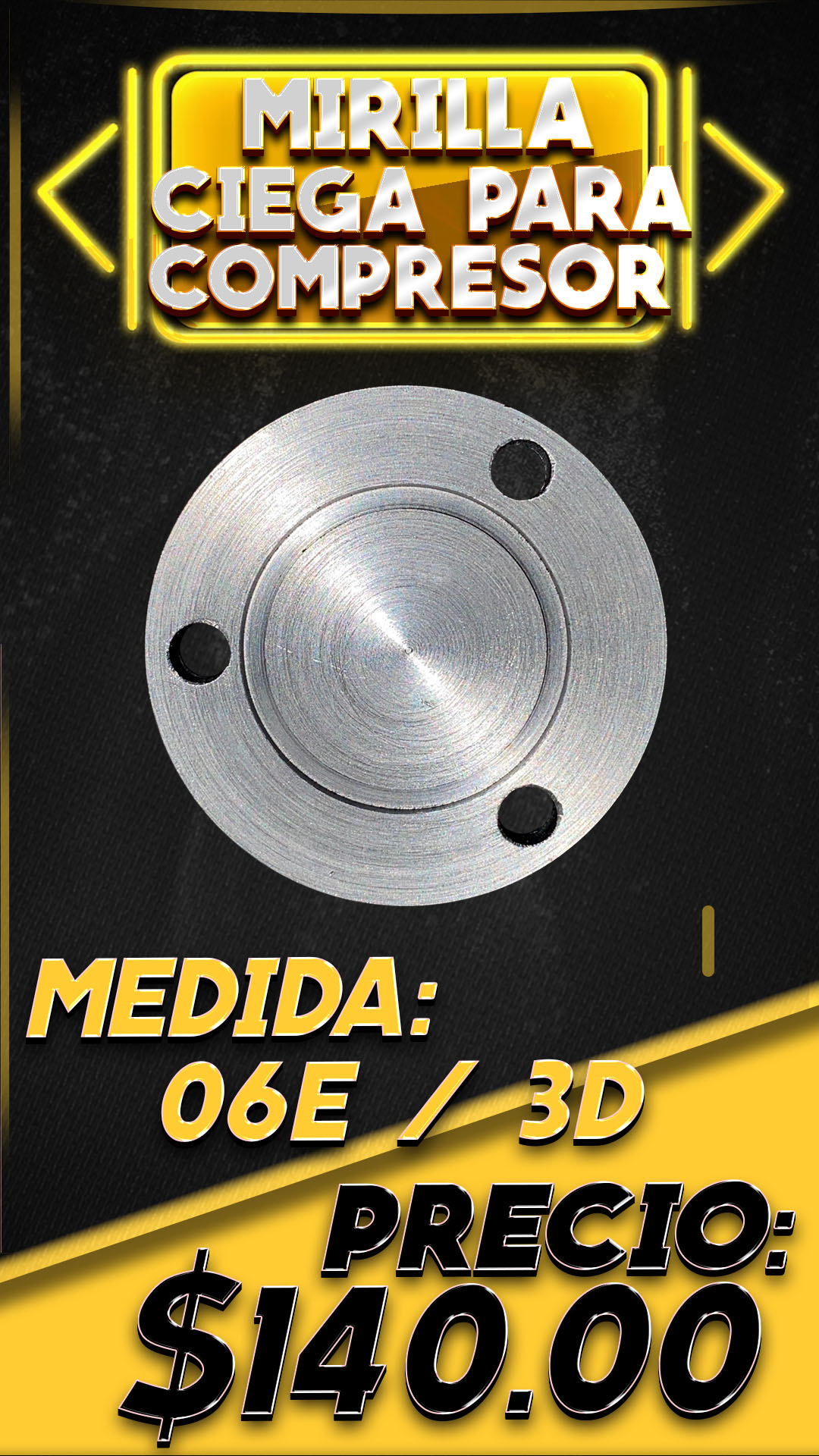 Mirilla ciega para compresor, 06E / 3D