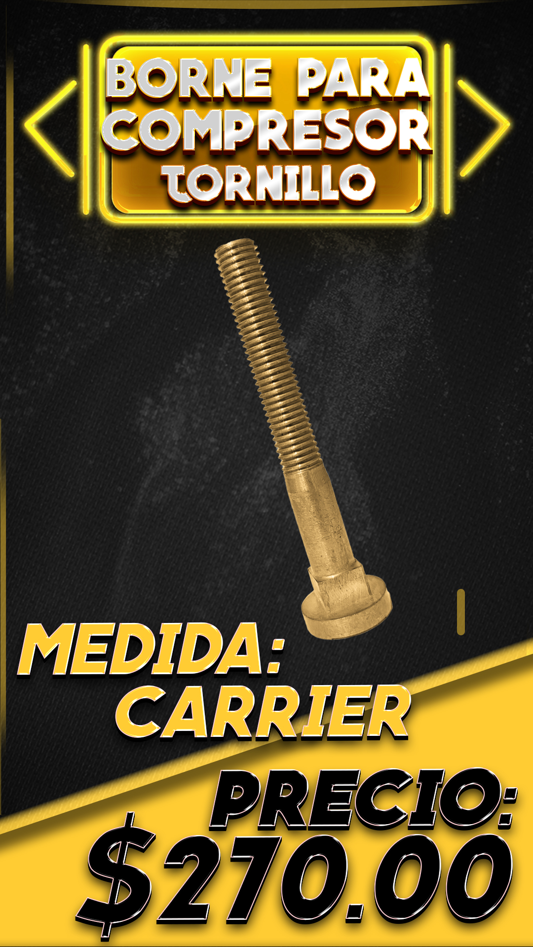 Borne para compresor tornillo, CARRIER