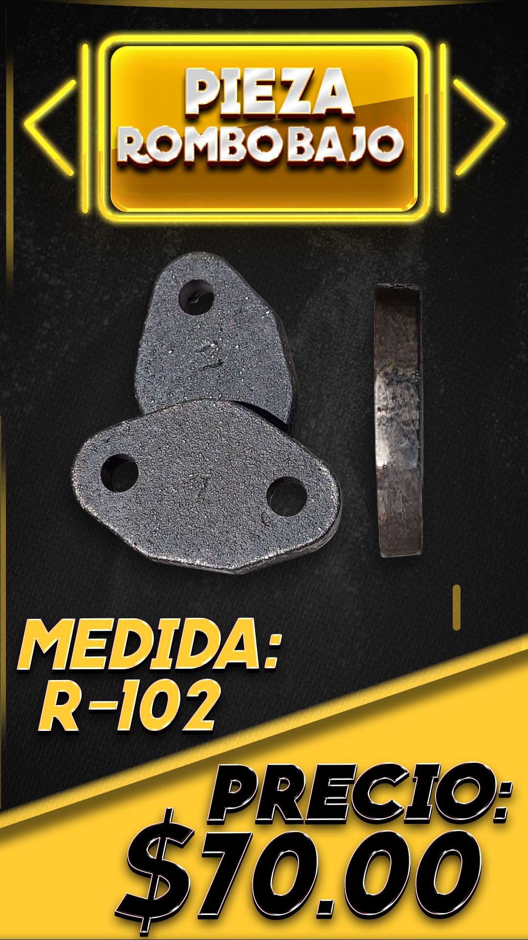 Pieza rombo bajo, R-102