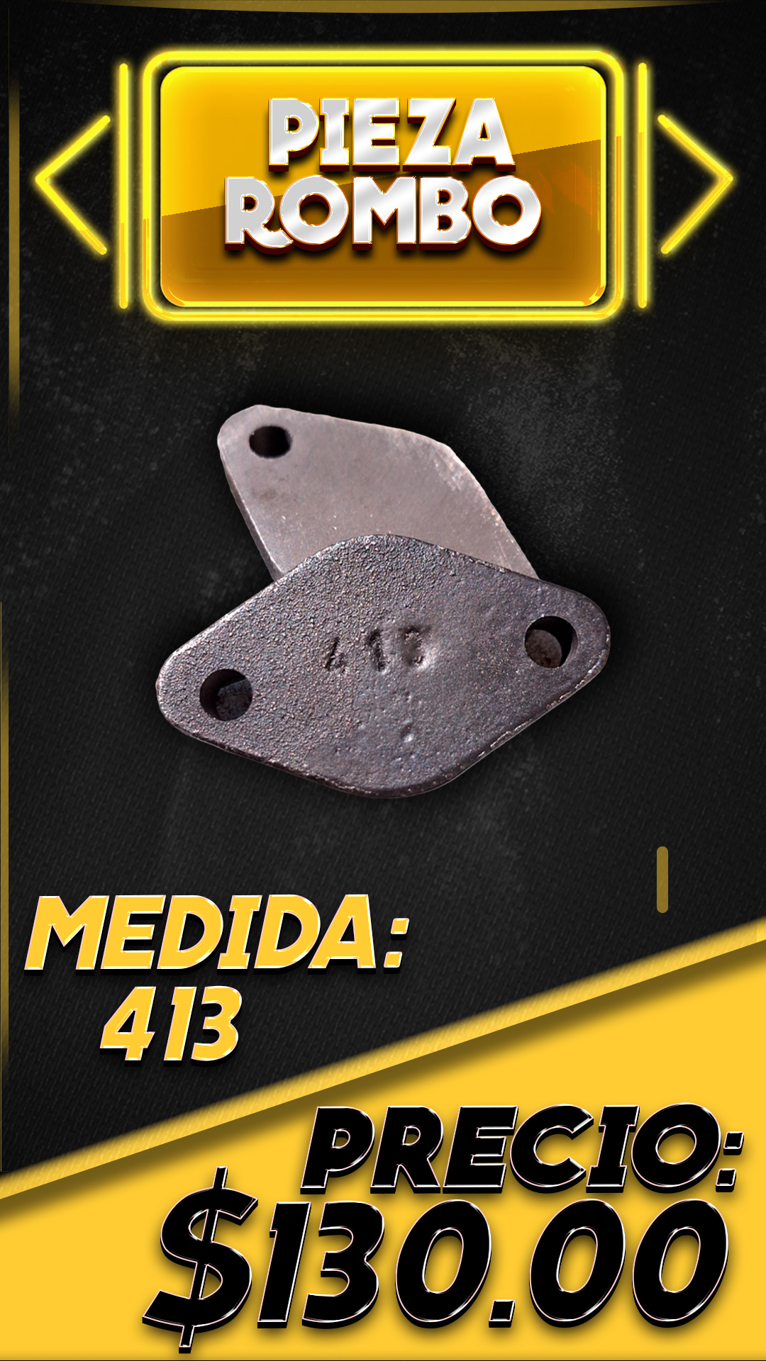 Pieza rombo, 413