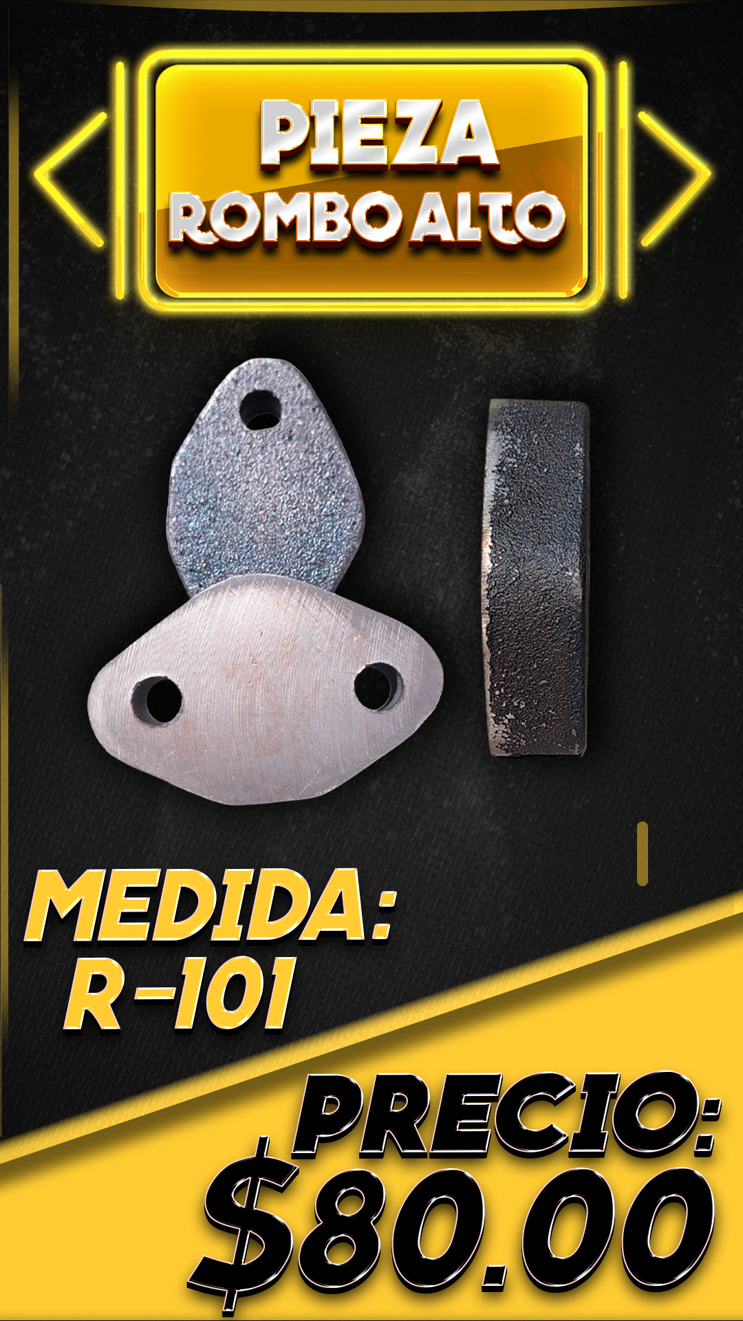 Pieza rombo alto, R-101