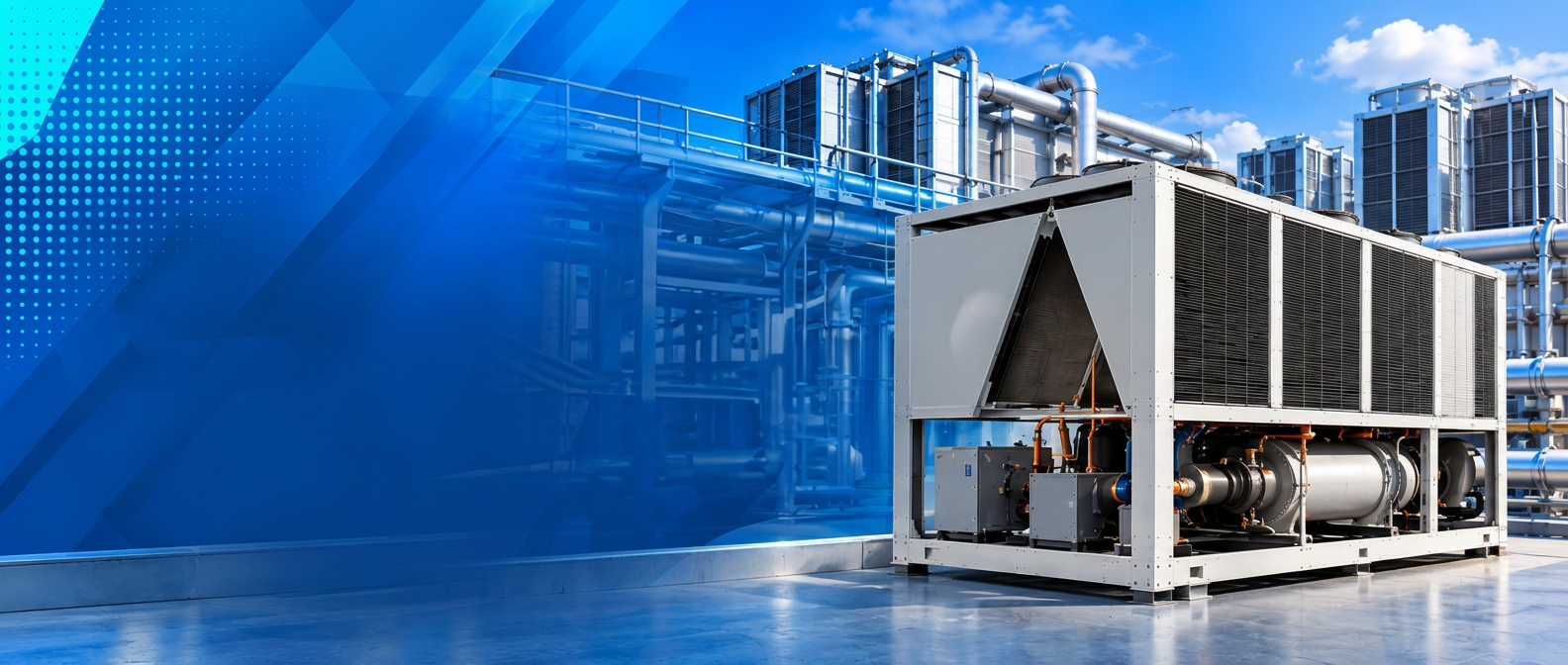 Chiller industrial instalado en planta
